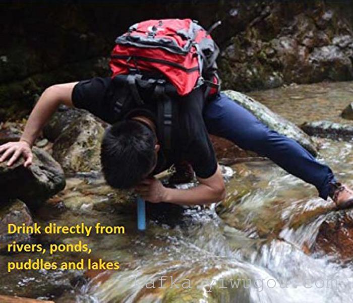 Outdoor emergency straw net water life straw field survival tool