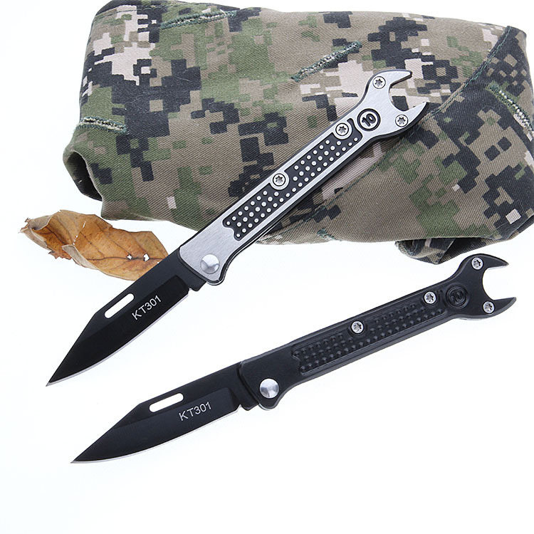 Creative Wrench Outdoor Knife Folding Knife SST Fruit Knife Field Survival Life-Saving Knife Camping Knife