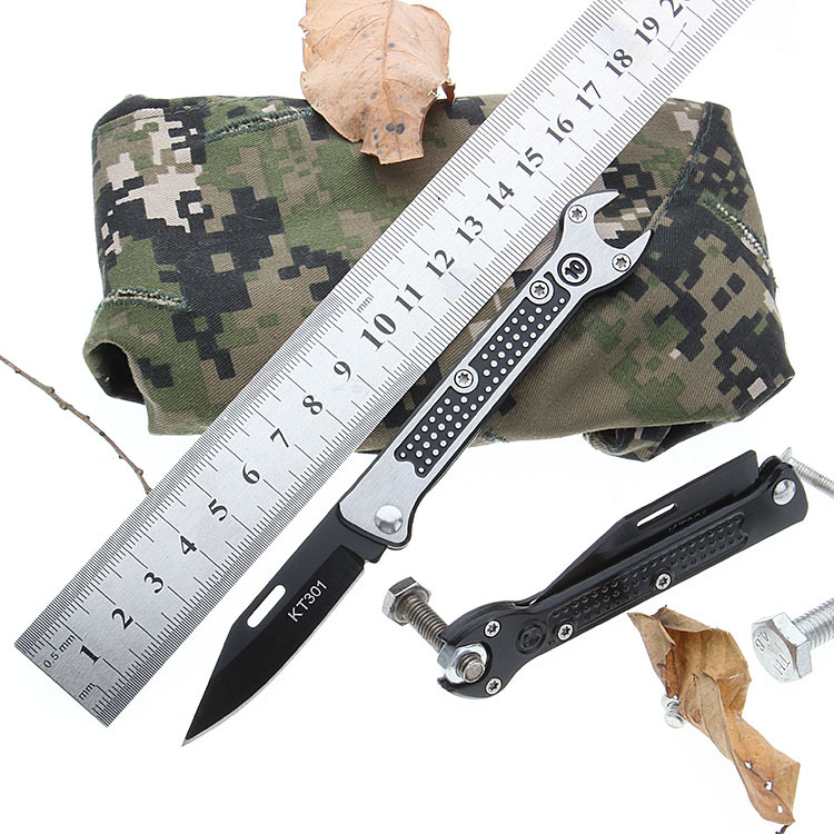 Creative Wrench Outdoor Knife Folding Knife SST Fruit Knife Field Survival Life-Saving Knife Camping Knife