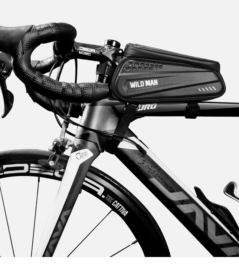 Wild Man Hard Case Bicycle Bag Front Beam Bag Mountain Bike Mobile Phone Touch Screen Upper Tube Bag Saddle Bag Cycling Fixture Wild Man Hard Case Bicycle Bag Front Beam Bag Mountain Bike Mobile Phone Touch Screen Upper Tube Bag Saddle Bag Cycling Fixture