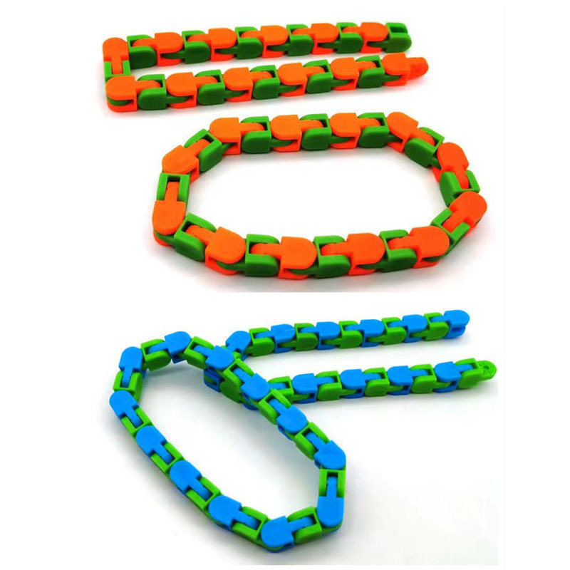 Spot Wacky Tracks Fluid Bracelet Bicycle Track Chain Building Blocks Decompression Chain