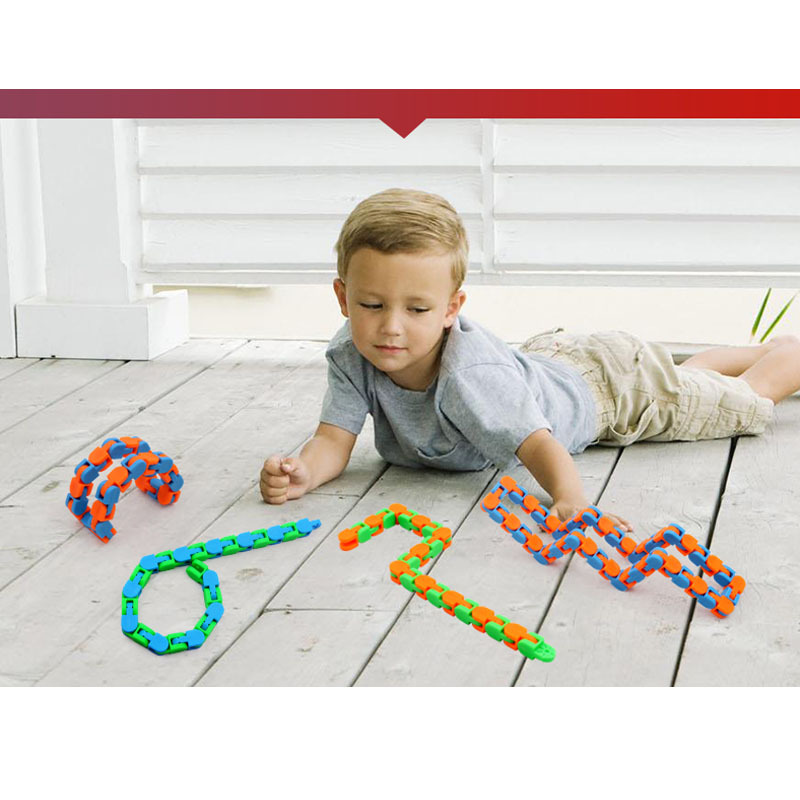 Spot Wacky Tracks Fluid Bracelet Bicycle Track Chain Building Blocks Decompression Chain