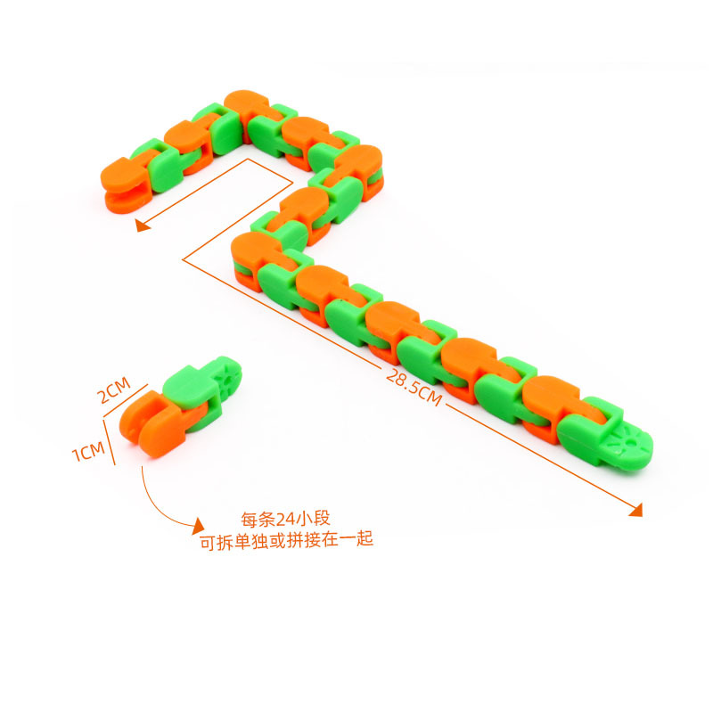 Spot Wacky Tracks Fluid Bracelet Bicycle Track Chain Building Blocks Decompression Chain