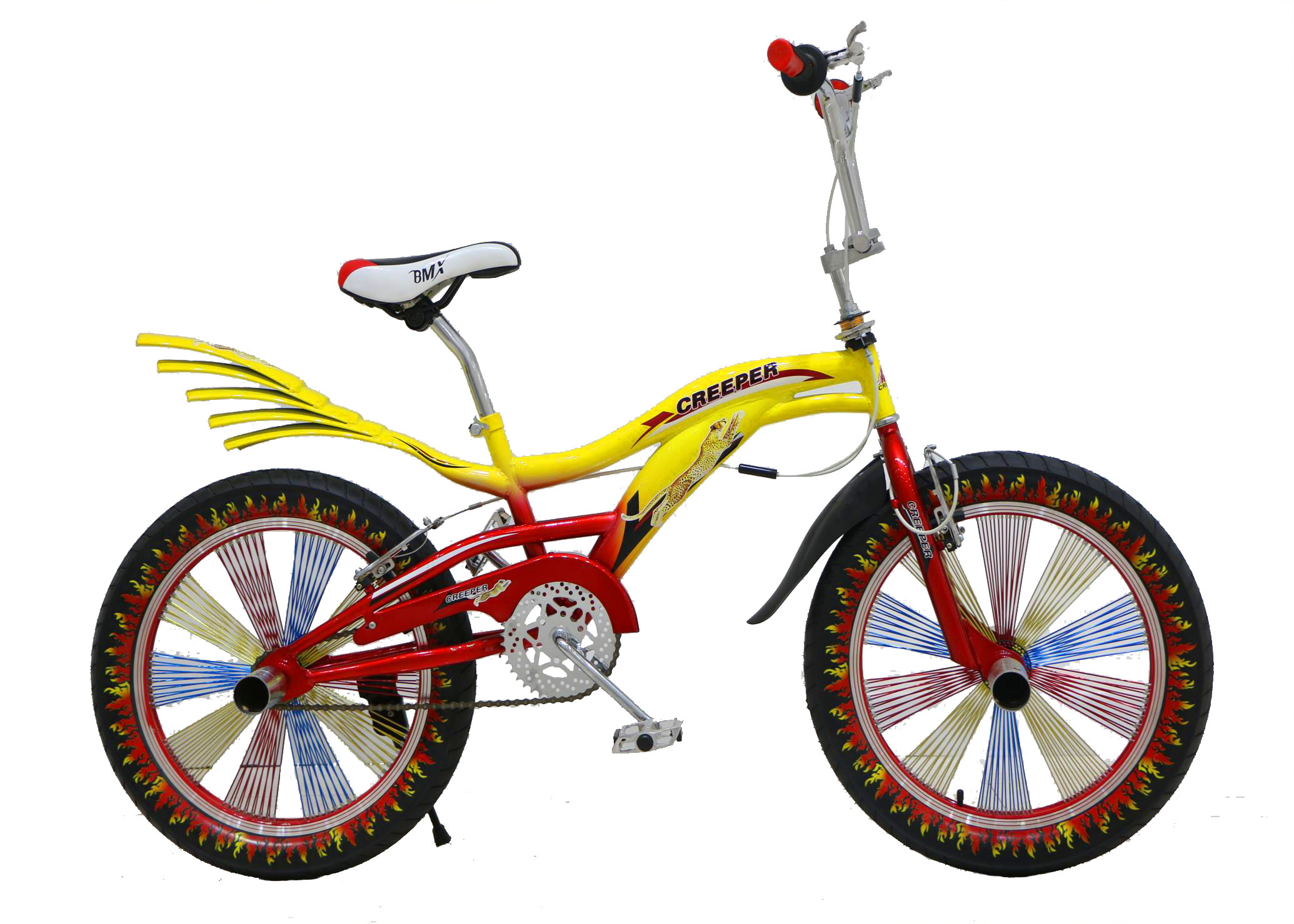 Special performance car 24 inch leopard print acrobatic bicycle export dolphin tail