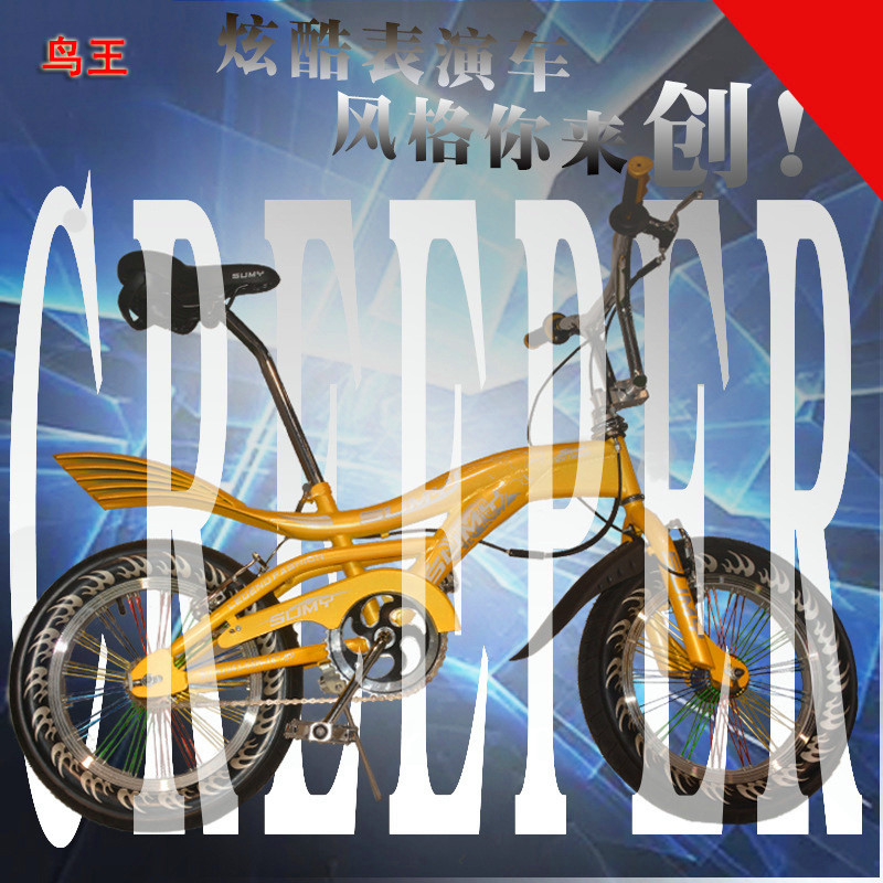 Special performance car 24 inch leopard print acrobatic bicycle export dolphin tail