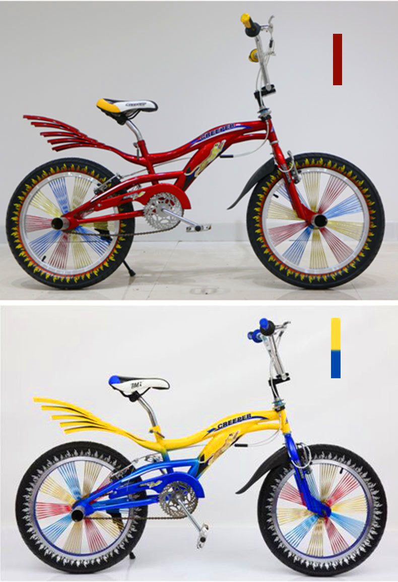 Special performance car 24 inch leopard print acrobatic bicycle export dolphin tail