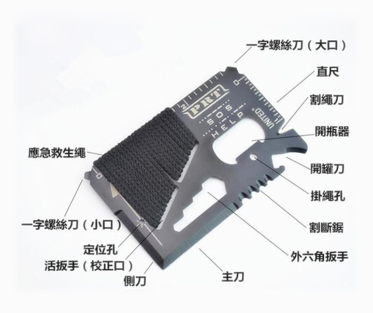 Multifunctional Camping Swiss Outdoor Survival Card SOS Survival Tool Card