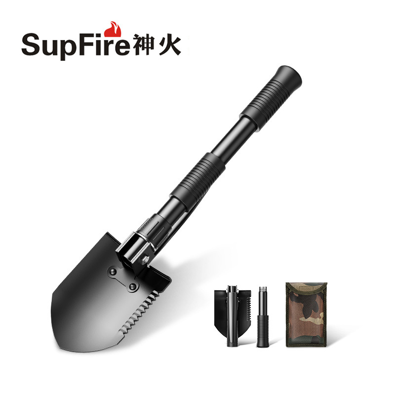 Shenhuo Outdoor Shovel Multifunctional Manganese Steel Shovel Folding Multifunctional Car Fishing Portable Shovel Small Shovel