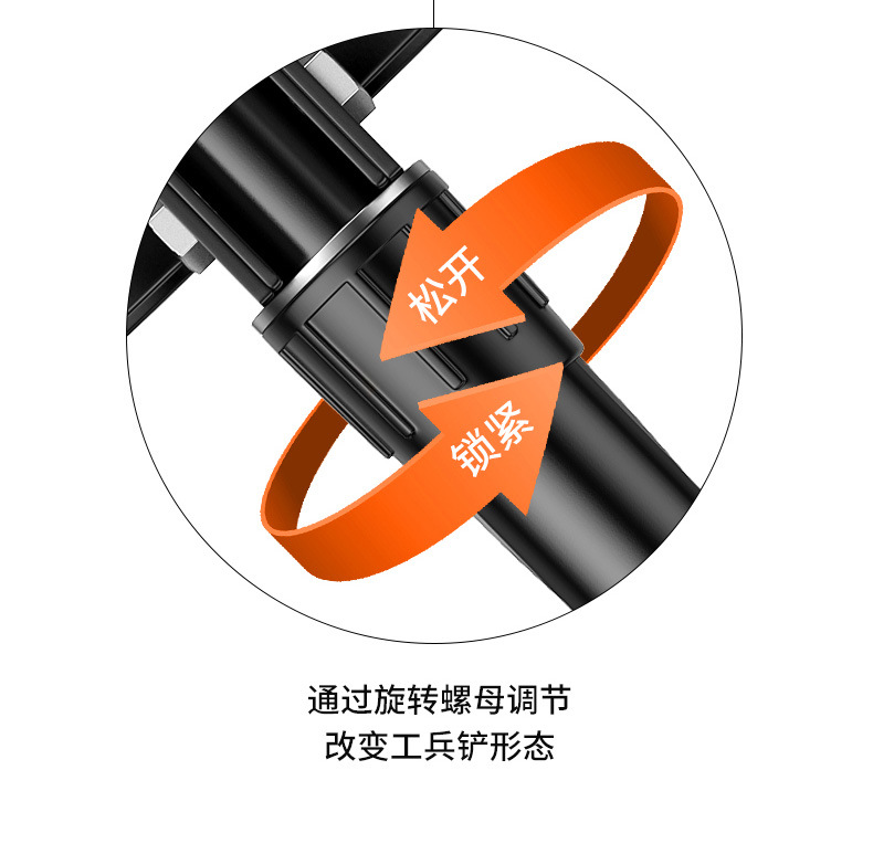 Shenhuo Outdoor Shovel Multifunctional Manganese Steel Shovel Folding Multifunctional Car Fishing Portable Shovel Small Shovel