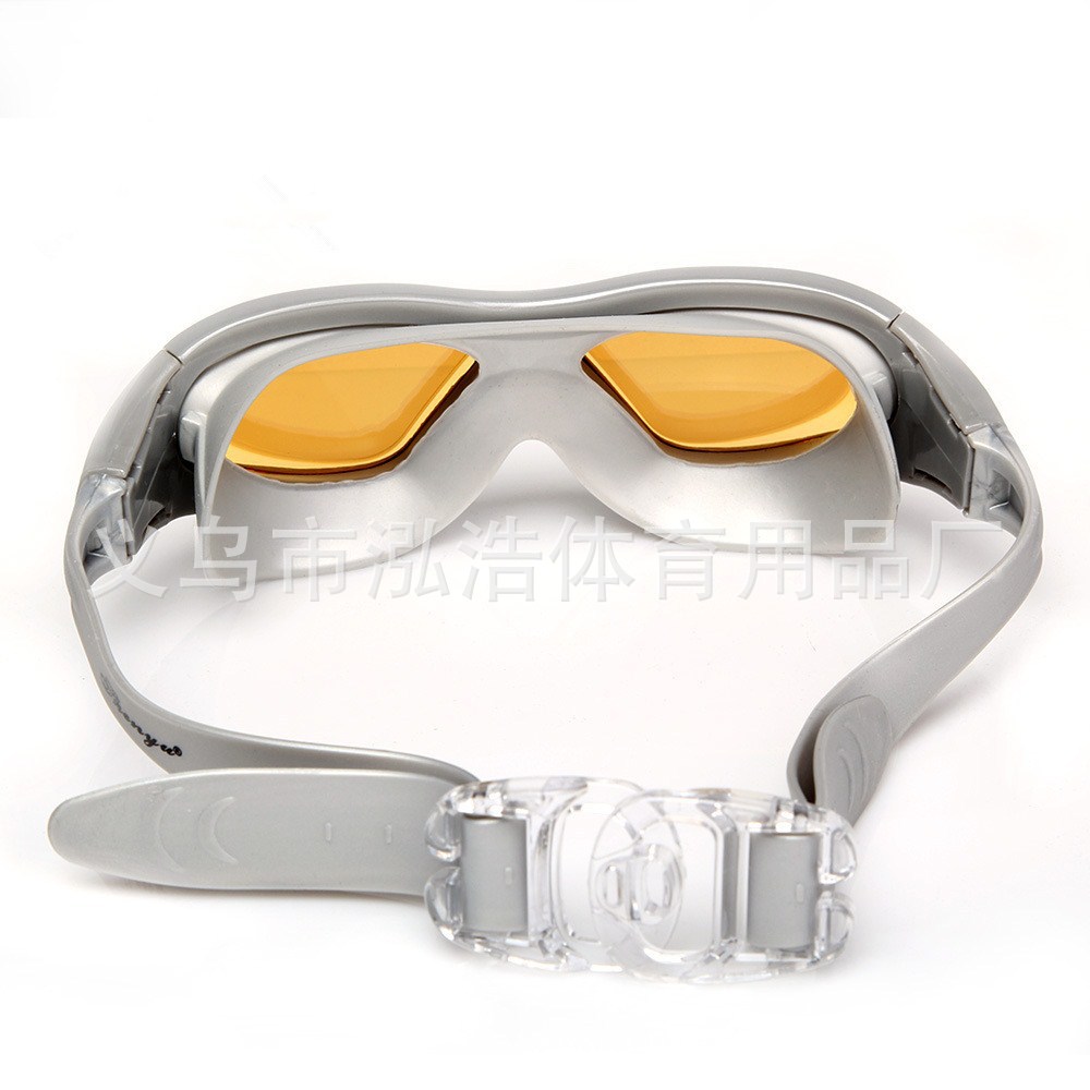 The New silicone goggles swimming goggles with large frames comfortable, waterproof, anti - fog swimming glasses