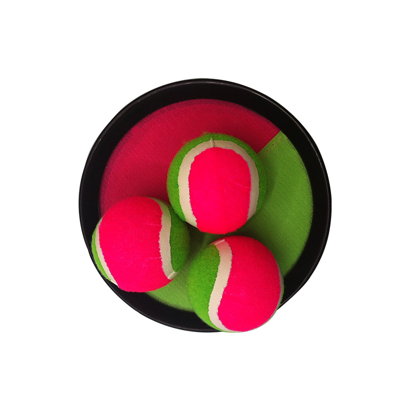 Factory Wholesale Sticky Tennis Children Parent-Child Sucker Sticky Toy Tennis Throwing Ball Sucker Tennis