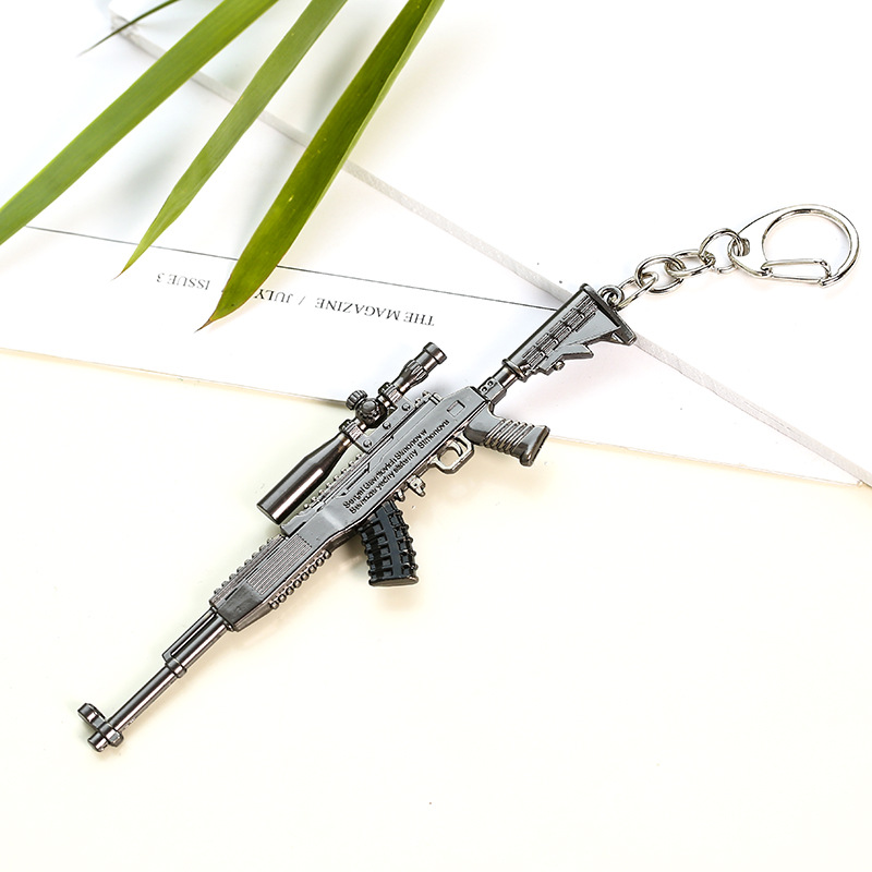 Jesus Survival Keychain Awmakm98k Weapon Model Pendant Keychain Chicken round 12cm Gift Jesus Survival Keychain Awmakm98k Weapon Model Pendant Keychain Chicken round 12cm Gift