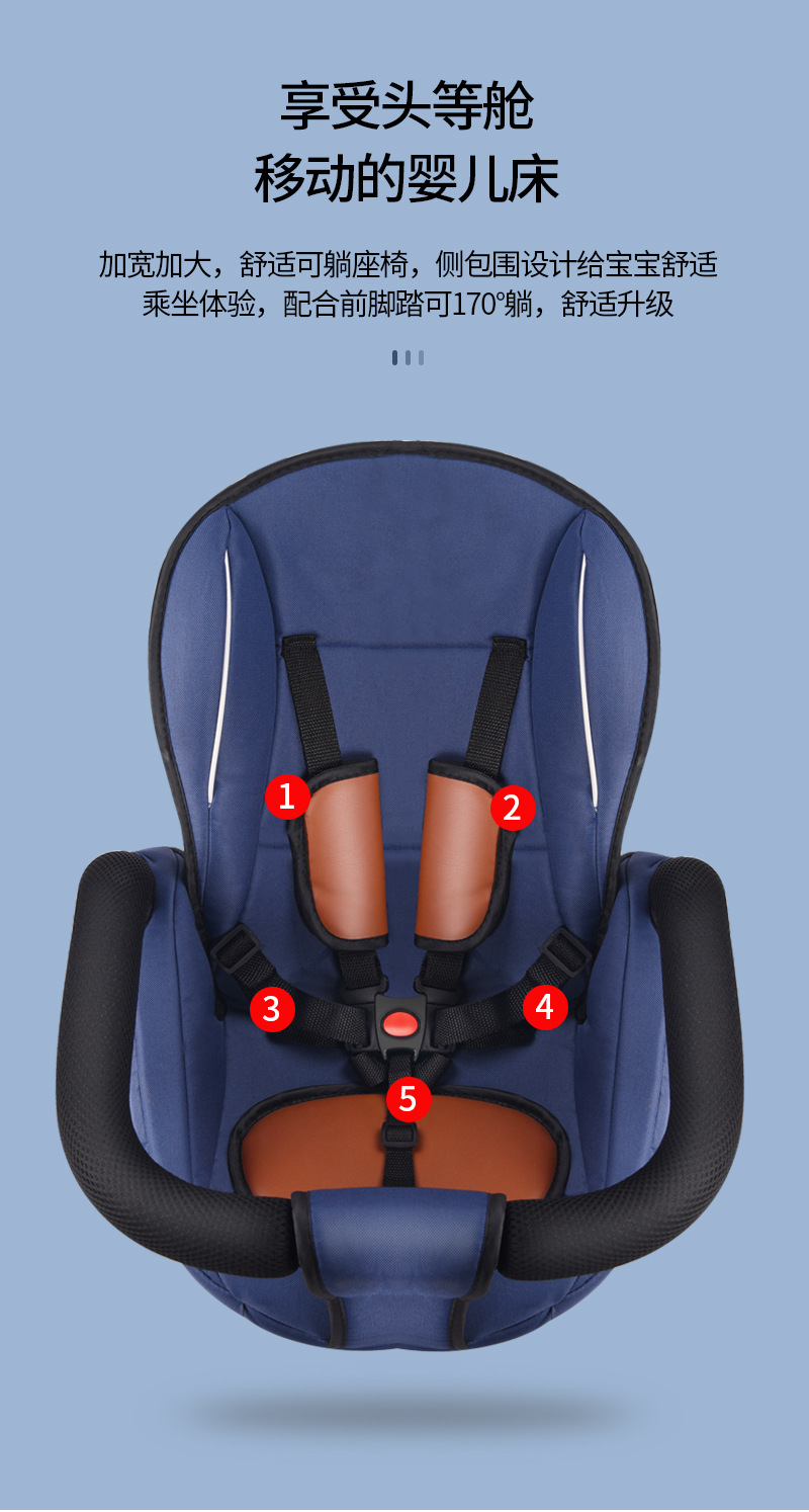 Children's Tricycle Reclining Foldable Rotating 1-3-5 Child Baby Bicycle Lightweight Baby Stroller Stroller