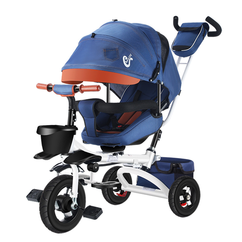 Children&#039;s Tricycle Reclining Foldable Rotating 1-3-5 Child Baby Bicycle Lightweight Baby Stroller Stroller
