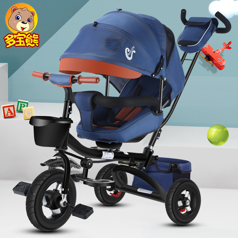 Children's Tricycle Reclining Foldable Rotating 1-3-5 Child Baby Bicycle Lightweight Baby Stroller Stroller