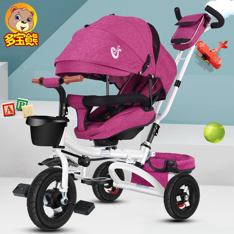 Children's Tricycle Reclining Foldable Rotating 1-3-5 Child Baby Bicycle Lightweight Baby Stroller Stroller