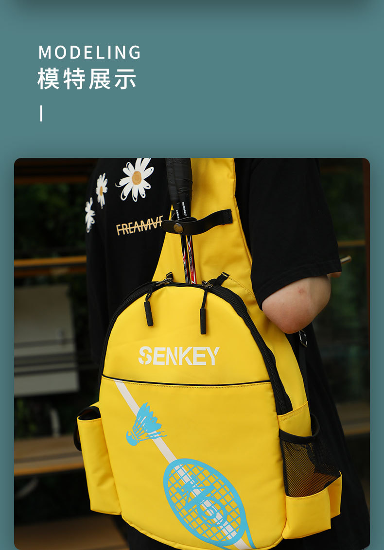 Sports Badminton Bag Single Shoulder Tennis Backpack Outdoor Fitness Oxford Cloth 2 Pack Badminton Bag