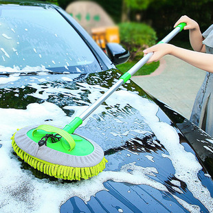 Car Supplies Retractable Nano Fiber Wax Mop Dust Removal Car Duster Car Mop Car Brush Car Wash Cleaning Tools