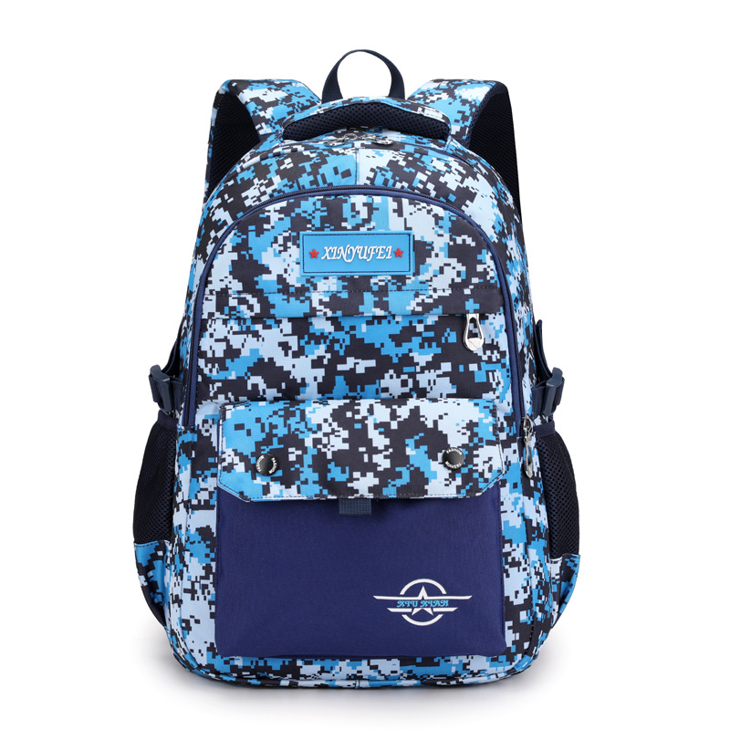 2021 New Children&#039;s Primary School Grade 3-6 Schoolbag Jesus Survival Camouflage Chicken Eating Level 3 Backpack Men&#039;s Backpack