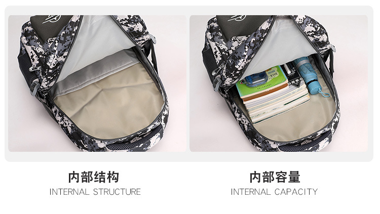 2021 New Children's Primary School Grade 3-6 Schoolbag Jesus Survival Camouflage Chicken Eating Level 3 Backpack Men's Backpack