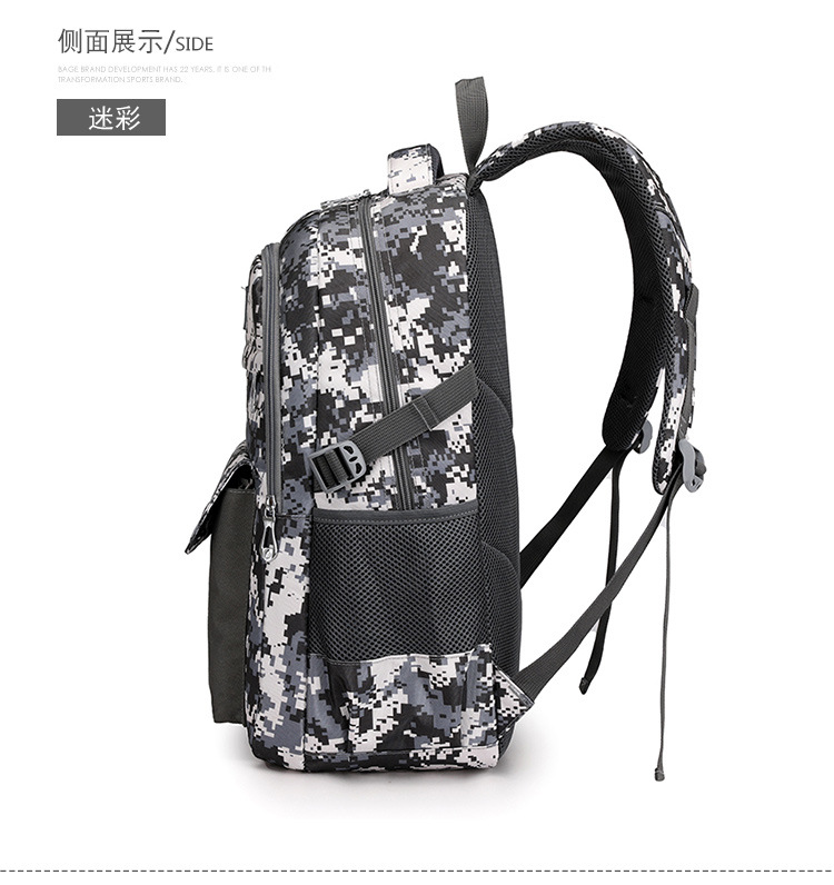 2021 New Children's Primary School Grade 3-6 Schoolbag Jesus Survival Camouflage Chicken Eating Level 3 Backpack Men's Backpack