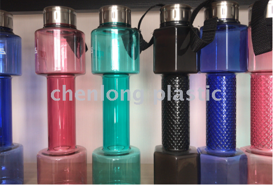 Manufacturers direct plastic dumbbell cup outdoor sports cup portable kettle fitness cup Manufacturers direct plastic dumbbell cup outdoor sports cup portable kettle fitness cup
