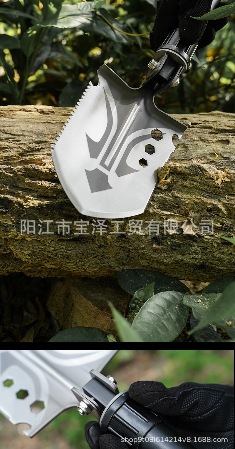 Factory New Multi-Functional 10-in-1 Outdoor Supplies Folding Shovel Pointed Pick Shovel Portable Soldier Shovel Factory New Multi-Functional 10-in-1 Outdoor Supplies Folding Shovel Pointed Pick Shovel Portable Soldier Shovel