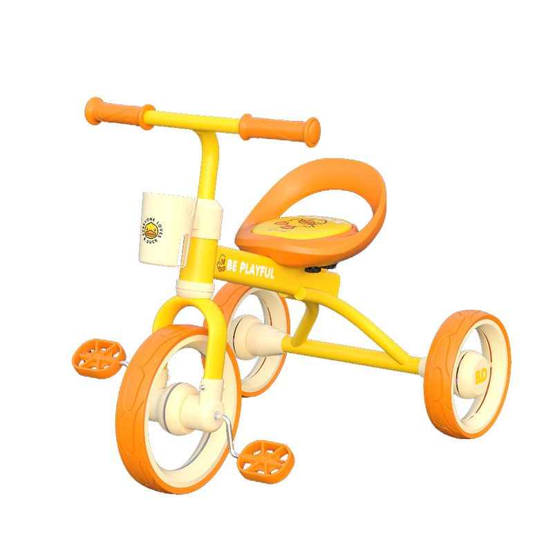 Le&#039;s Small Yellow Duck Children&#039;s Tricycle Pedal Bicycle Baby and Infant Children&#039;s 1-3 Years  Baby Bike