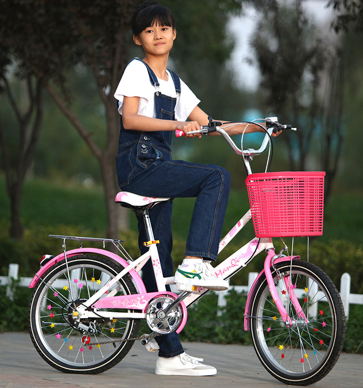 The princess bike girl's bicycle is 18 inches, 20 inches and 22 inches.
