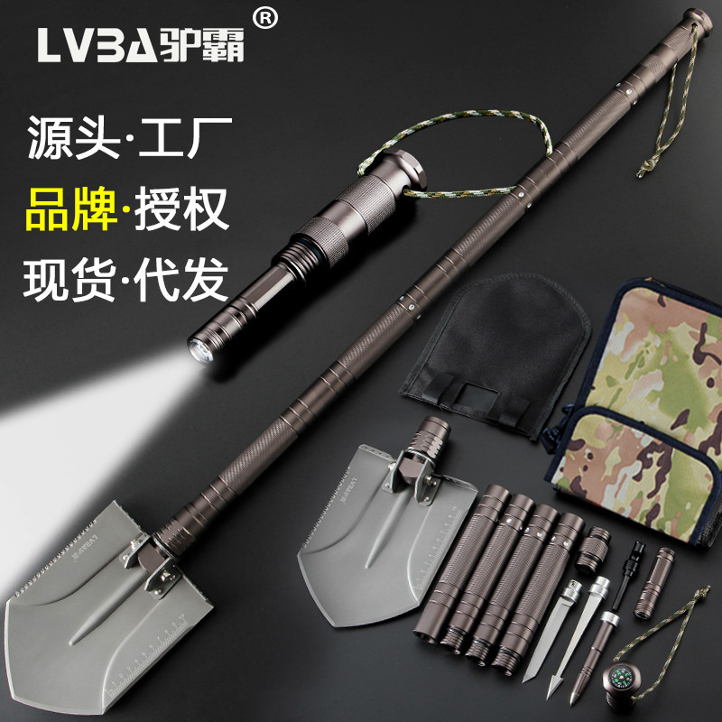 Outdoor Supplies Shovel Shovel Folding Multifunctional Soldier Shovel Large Army Shovel Camping Equipment Tools