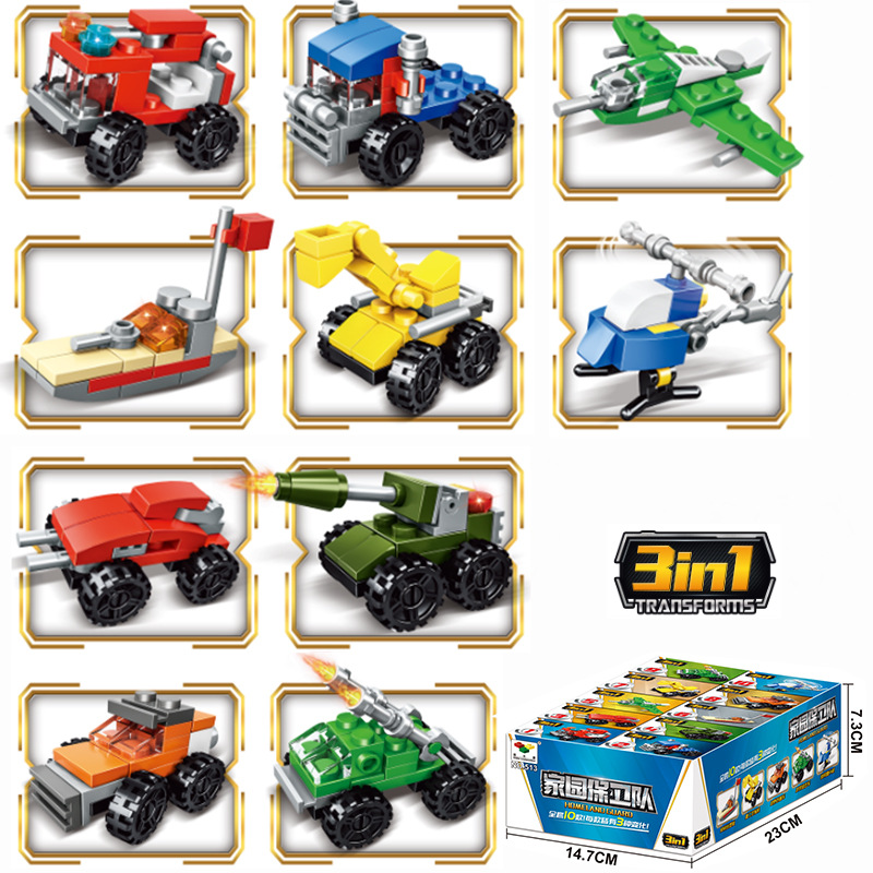 Transformable Mecha Jesus Survival Boy Children Educational Assembly Toy Car Building Blocks Compatible with Lego Training Gifts