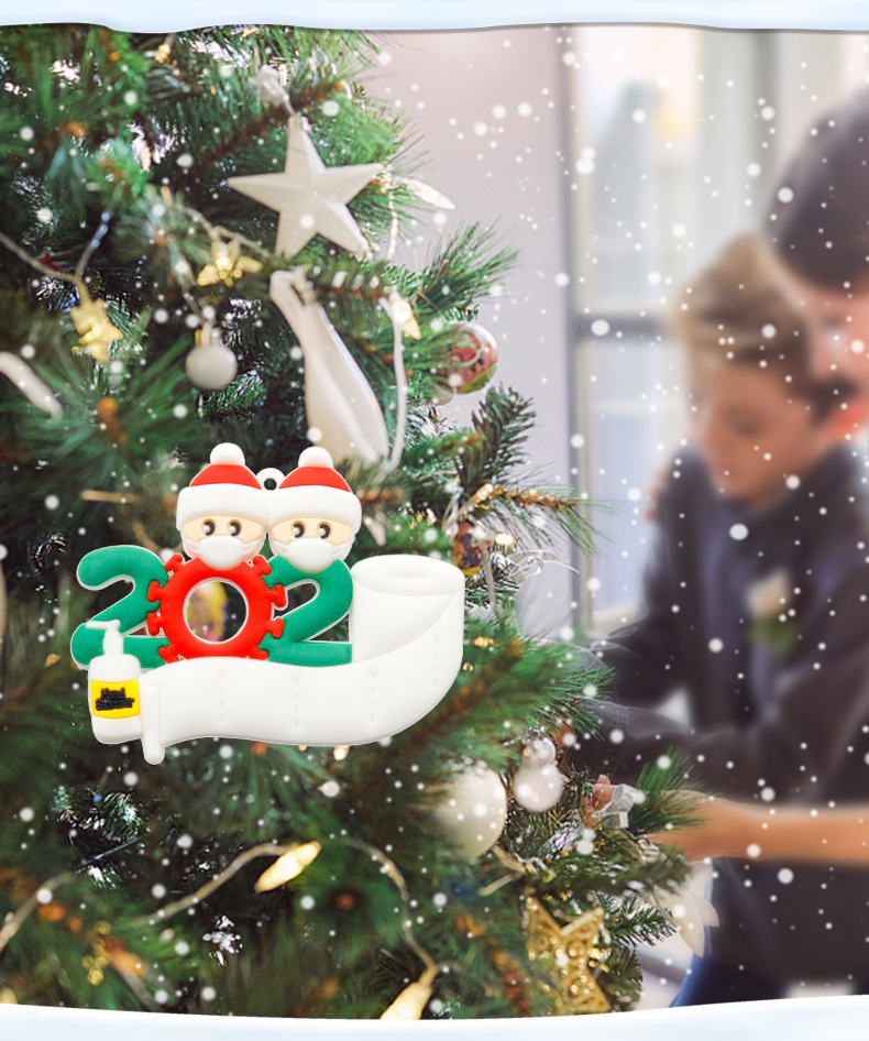 Cross-Border Family Christmas Decoration Pendant 2020 Snowman Isolation Survival Mask Snowman Christmas Tree Cross-Border Family Christmas Decoration Pendant 2020 Snowman Isolation Survival Mask Snowman Christmas Tree