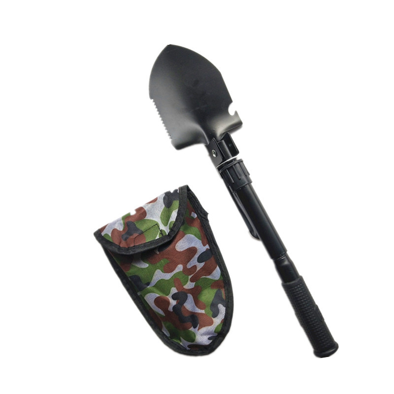 Huahong Military Shovel Multi-Function Folding Military Shovel Folding Army Spade Camouflage Portable Compass Small Military Shovel Outdoor