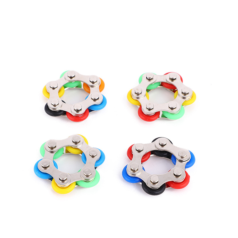Key Ring Fidget Toy Decompression Chain Vent Toy Decompression Chain Bicycle Chain Keychain Key Ring Fidget Toy Decompression Chain Vent Toy Decompression Chain Bicycle Chain Keychain