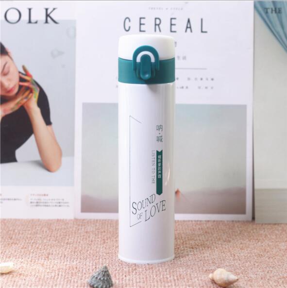 Celebrity stainless steel insulation cup for male and female students outdoor sports cup simple art portable water cup