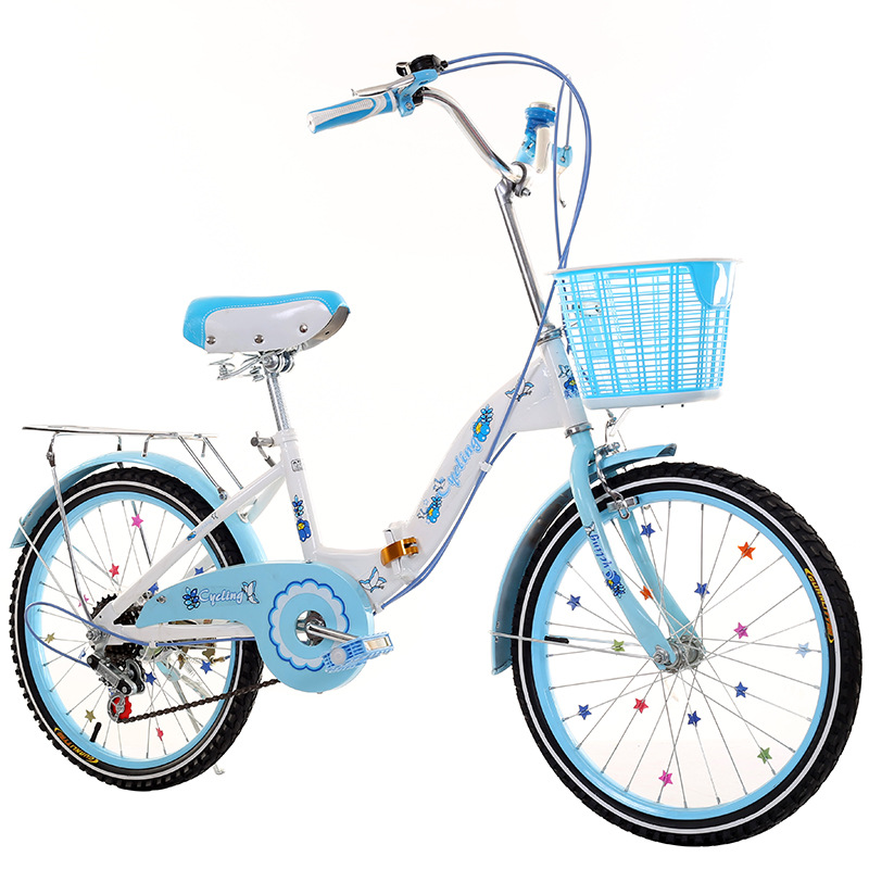 Children folding bicycle single speed variable speed princess style 182 Children folding bicycle single speed variable speed princess style 182