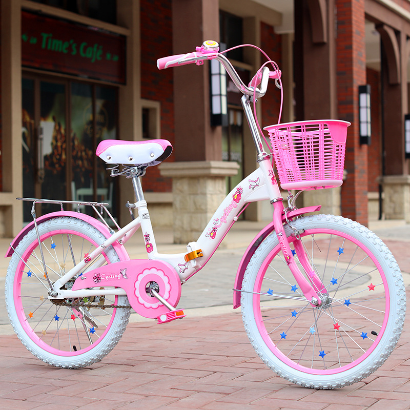 Children folding bicycle single speed variable speed princess style 182 Children folding bicycle single speed variable speed princess style 182