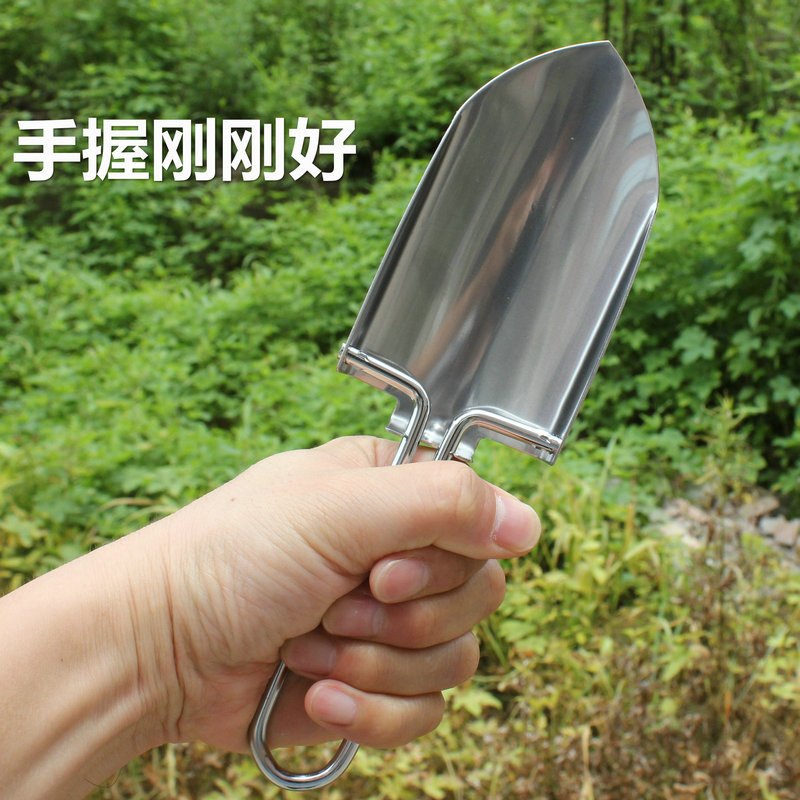 Cross-Border Amazon Hot Selling Outdoor Tools Garden Shovel Flower Planting Small Shovel Stainless Steel Folding Agricultural Tools