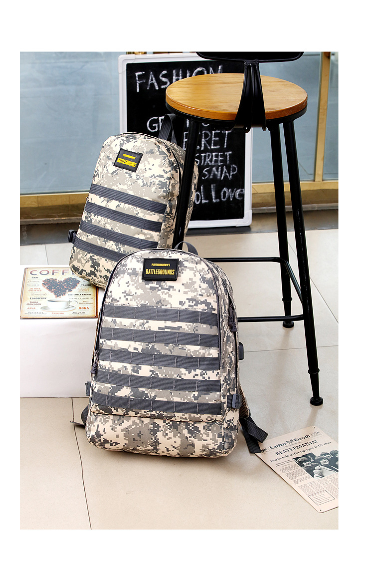 Jesus Survival Backpack Eating Chicken Same Style Level 3 Backpack Camouflage Student Schoolbag Large Capacity Men's and Women's Travel Bag Backpack Jesus Survival Backpack Eating Chicken Same Style Level 3 Backpack Camouflage Student Schoolbag Large Capacity Men's and Women's Travel Bag Backpack