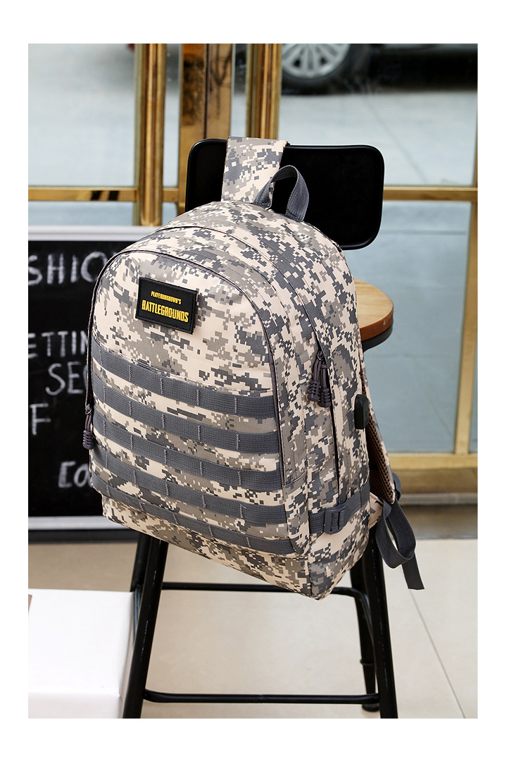 Jesus Survival Backpack Eating Chicken Same Style Level 3 Backpack Camouflage Student Schoolbag Large Capacity Men's and Women's Travel Bag Backpack Jesus Survival Backpack Eating Chicken Same Style Level 3 Backpack Camouflage Student Schoolbag Large Capacity Men's and Women's Travel Bag Backpack