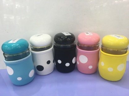 Factory direct glass series of creative fashion glass cup cover mushroom sports cup