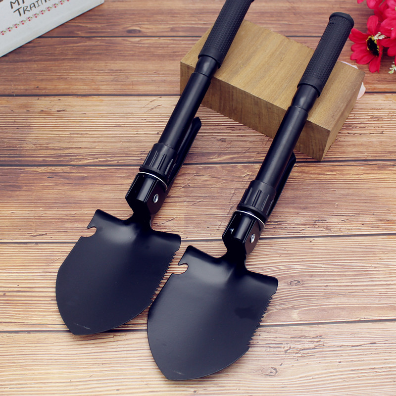 Multi-functional outdoor camouflage folding military shovel for multi-use gardening shovel