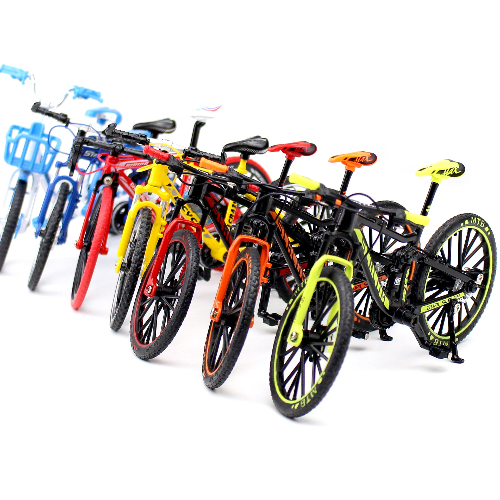 New Cross-Border Creative Alloy Simulation Bike Model Ornaments Mini Bicycle Toy Model Collection Gift