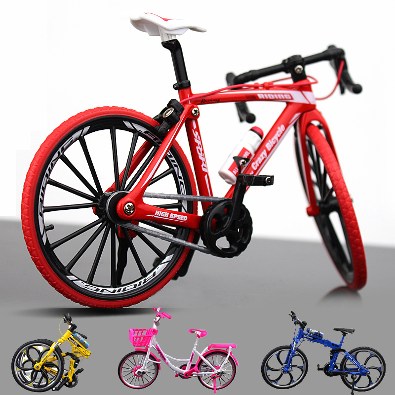 New Cross-Border Creative Alloy Simulation Bike Model Ornaments Mini Bicycle Toy Model Collection Gift