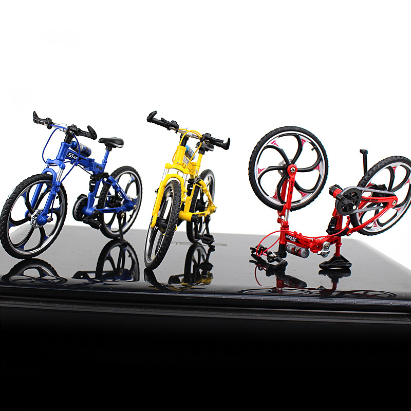 New Cross-Border Creative Alloy Simulation Bike Model Ornaments Mini Bicycle Toy Model Collection Gift