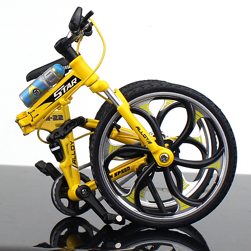 New Cross-Border Creative Alloy Simulation Bike Model Ornaments Mini Bicycle Toy Model Collection Gift