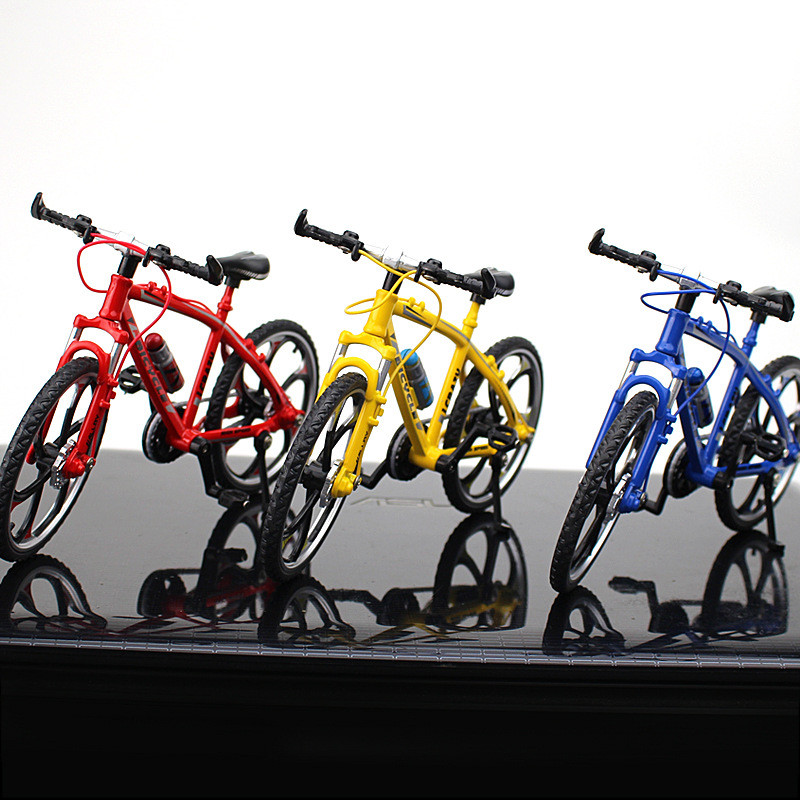 New Cross-Border Creative Alloy Simulation Bike Model Ornaments Mini Bicycle Toy Model Collection Gift
