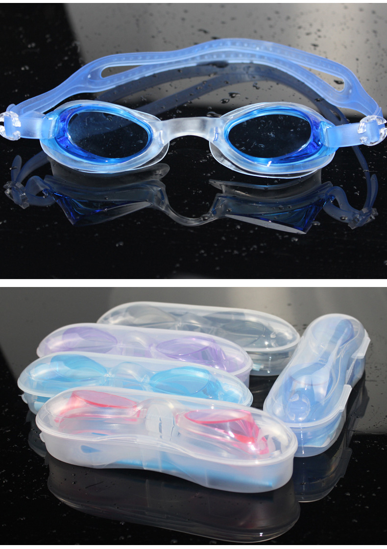 Factory Direct Sales Swimming Glasses Adult Waterproof PVC Swimming Goggle Box Swimming Goggles Swimming Goggles Adult Swimming Equipment