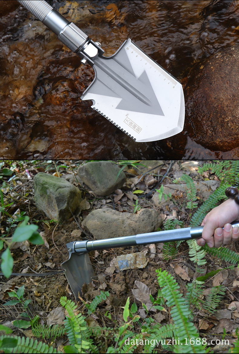 Datang Factory Direct Sales Outdoor Multifunctional Folding Military Shovel Military Shovel Fishing Shovel Camping Tool Shovel