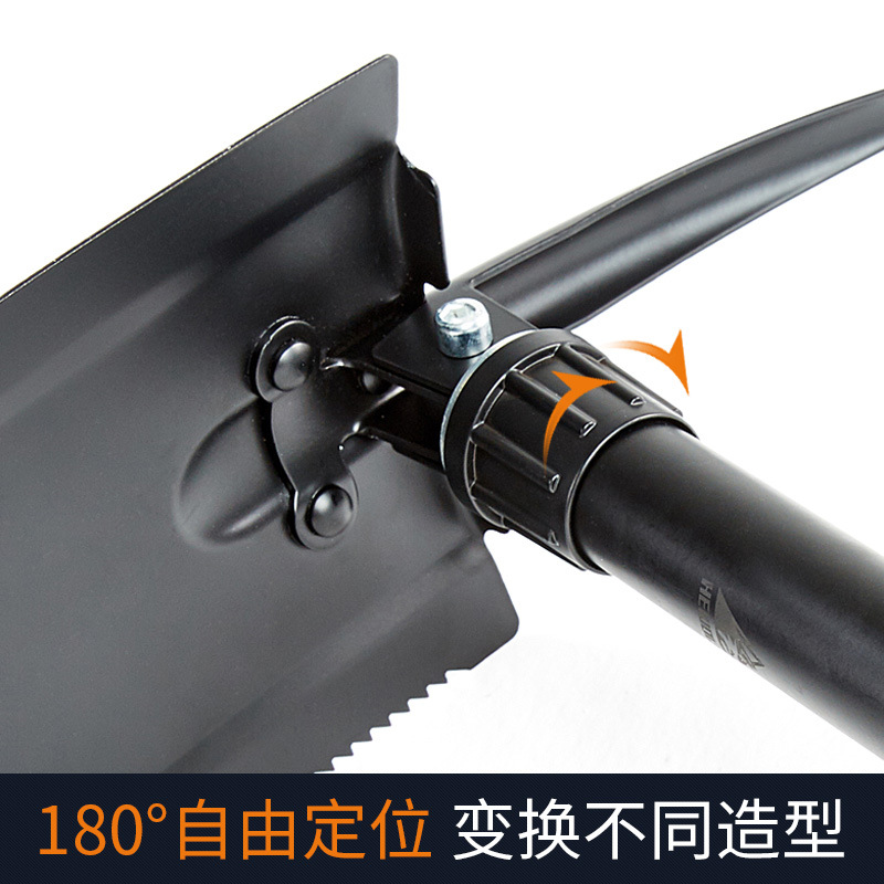 Large Shovel Outdoor Folding Table for Car Winter Snow Shovel Camping Shovel Multi-Functional Steel Army Spade Fishing Shovel